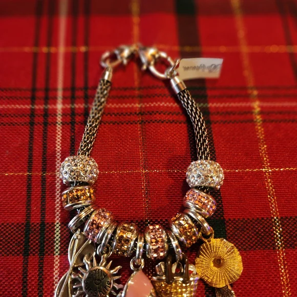 Brighton Silver and Pink Charm Bracelet - Picture 4 of 5
